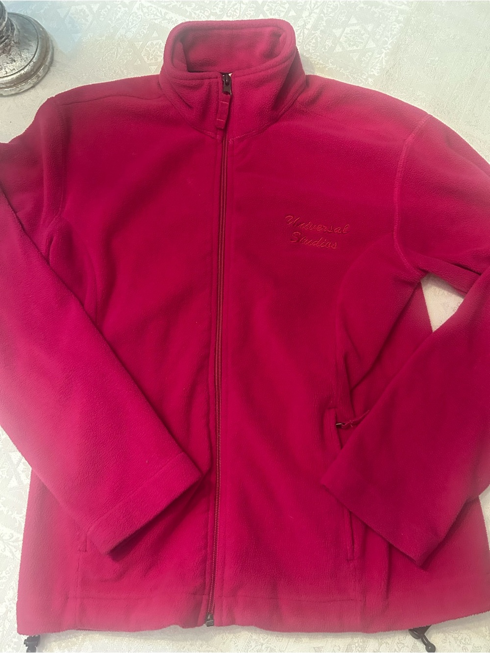 Universal Studios Hot Pink Fleece Zip up Jacket